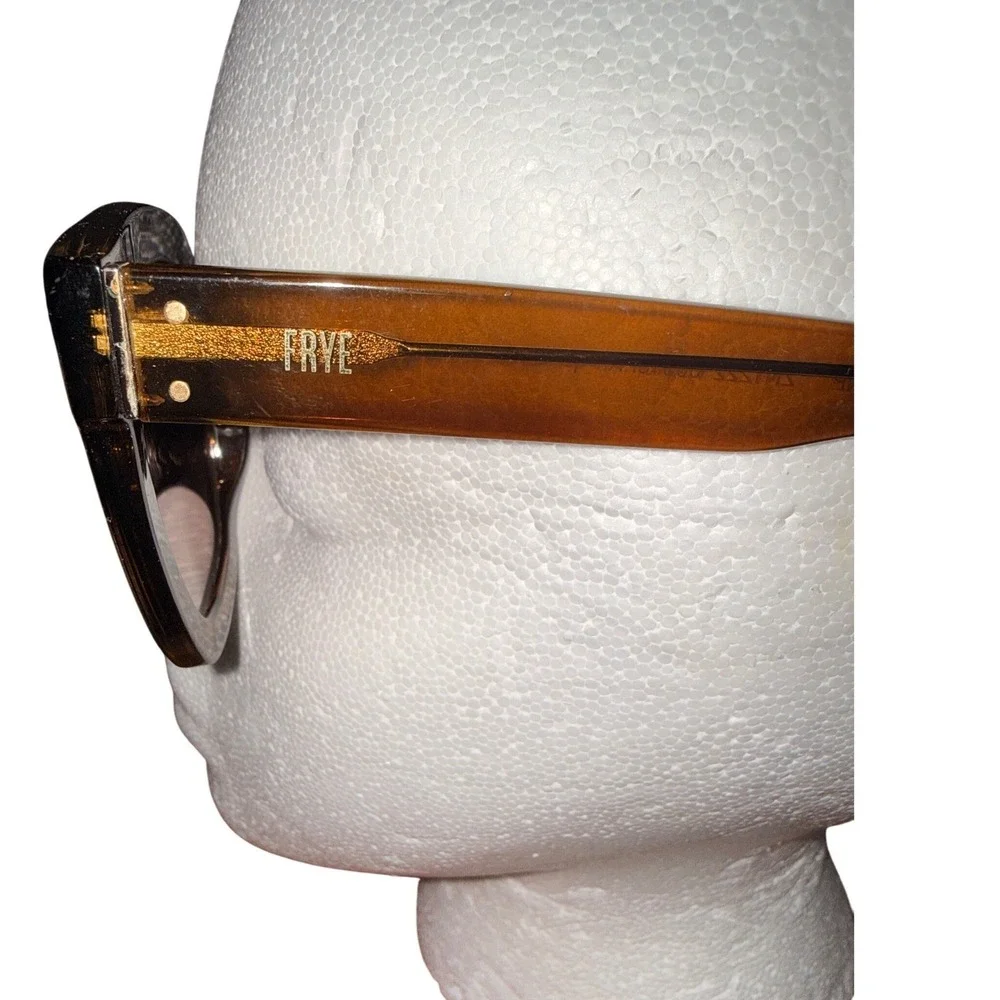 Boho Festival Beach Frye‎ Oversize Sunglasses Amber Brown Square Cat Eye